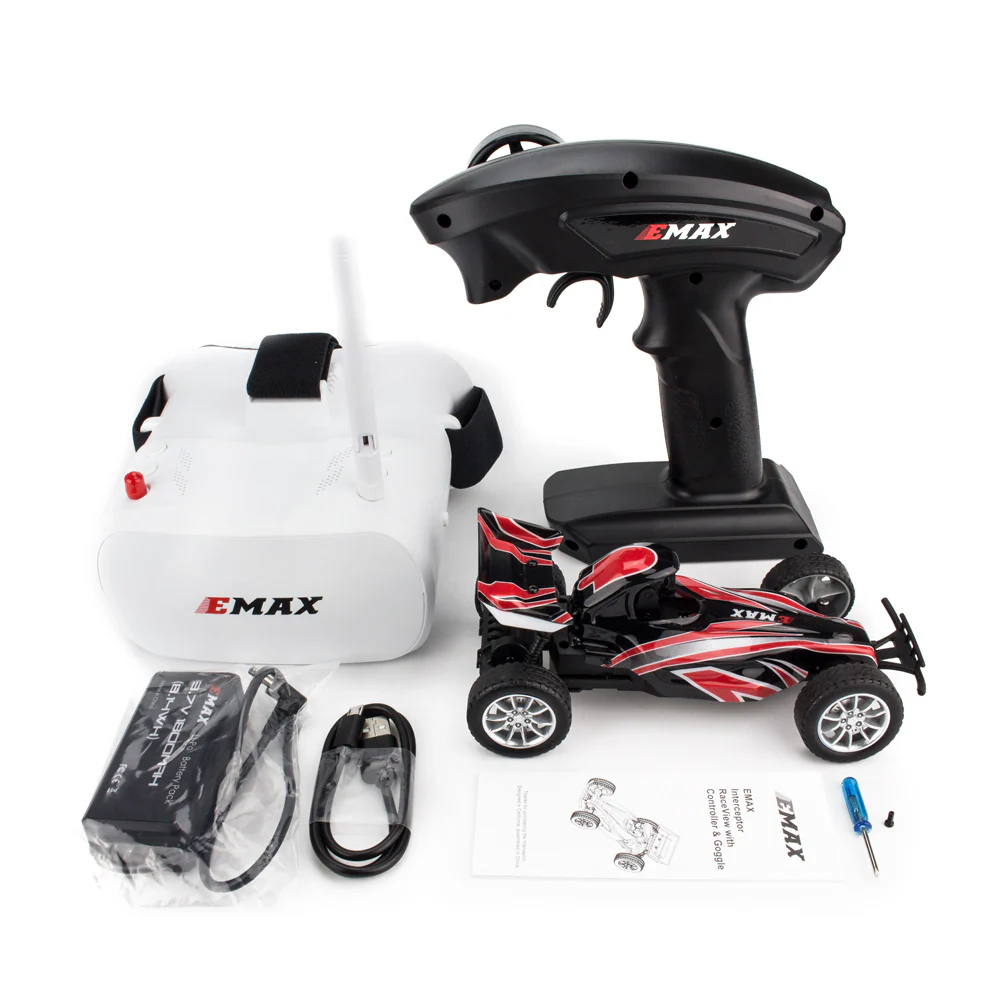 EMAX Interceptor 1-24 2.4G RWD FPV RC Car with Goggles Full Proportional Control RTR BNR Model - Car+Remote Controller - Image 6