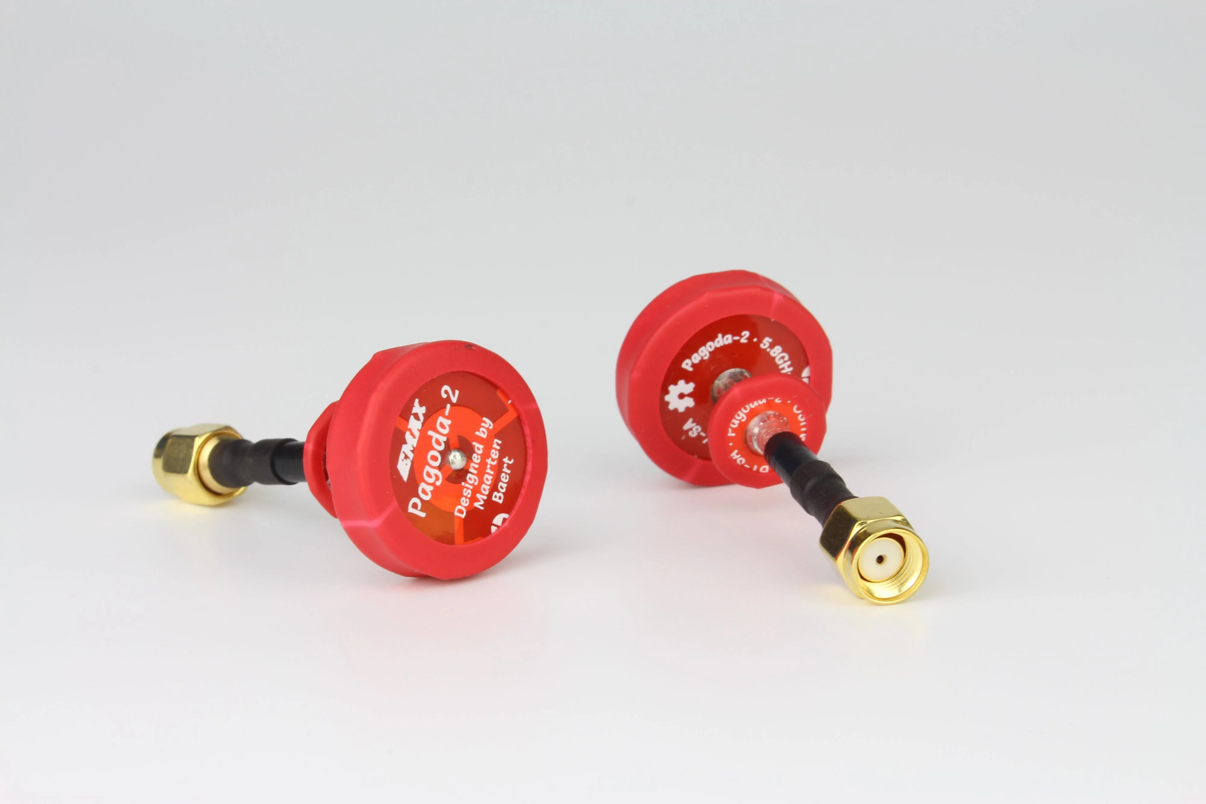 ★EMAX Pagoda 2 Antenna 5.8G 80mm 8cm RHCP Red Omnidirectional Omni FPV Flat Panel SMA(2pcs) - Image 3