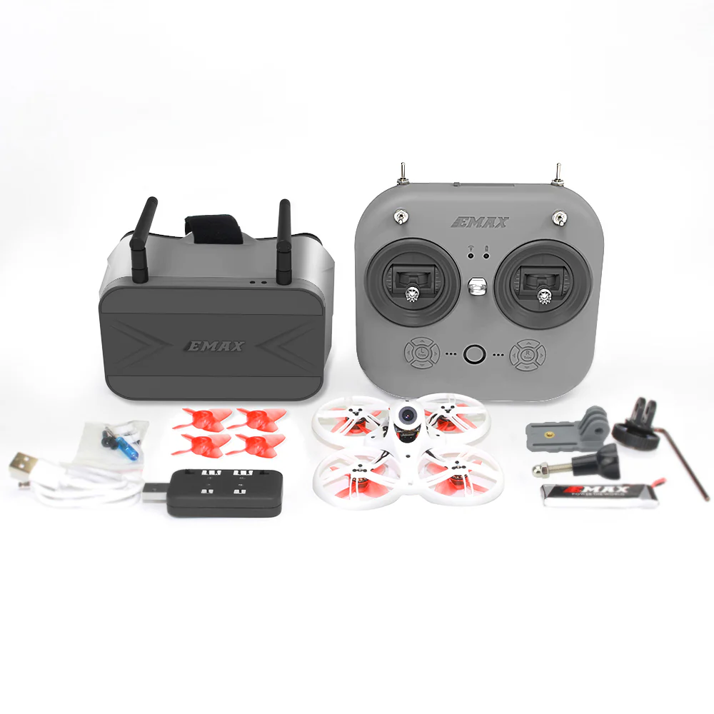 Emax Tinyhawk III RTF Kit FPV Racing Drone F4 5A 15000KV RunCam Nano 4  37CH 25-100-200mW VTX 1S-2S FrSky D8-With Controller & Goggles - Image 3