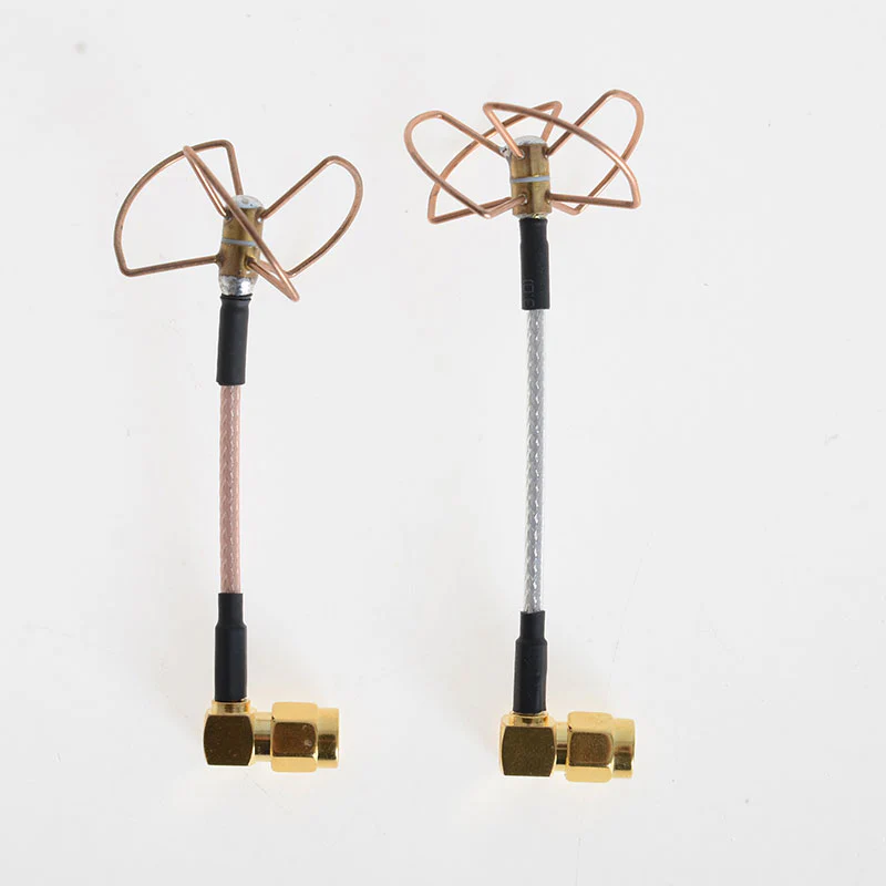 ★FPV 5.8G Clover 3 Blade Transmitting w- 4 Blade Receiving Antenna(TX w- RX) Right Angle -Bore Connector 21047 - Image 3