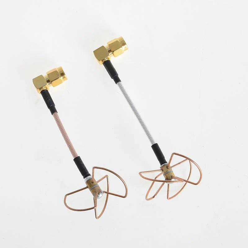 ★FPV 5.8G Clover 3 Blade Transmitting w- 4 Blade Receiving Antenna(TX w- RX) Right Angle -Bore Connector 21047 - Image 5