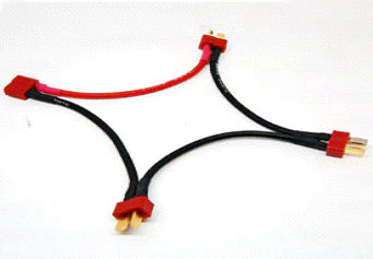 ★L010 Deans 3S Battery Harness For 3 Packs in Series with 14AWG silicone wire L=10CM