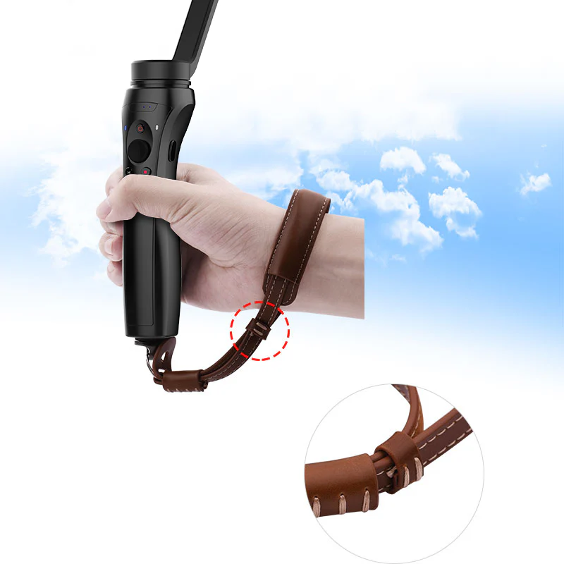 ★PU Material Lanyard Hand Strap Wristband Black-Brown 215mm - marSoar Handheld Gimbal - Image 2